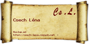 Csech Léna névjegykártya
